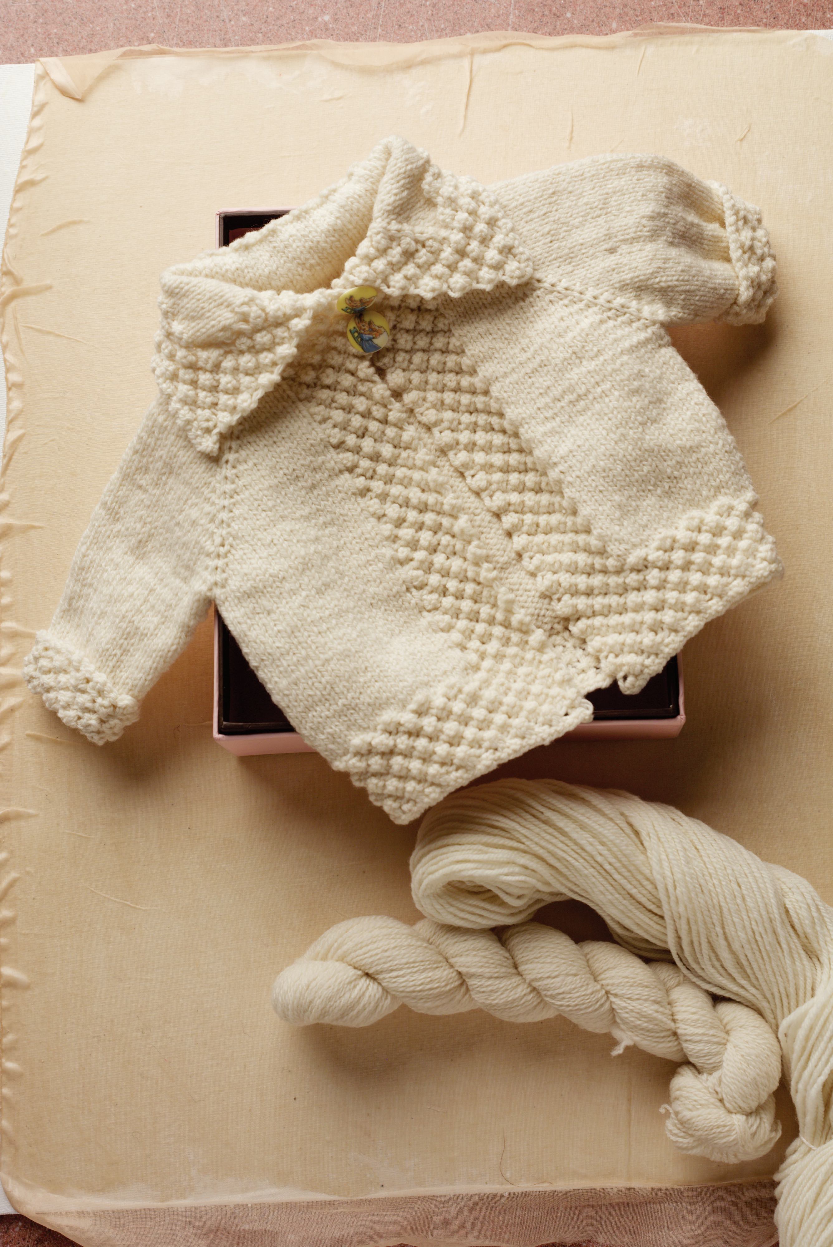 SO Pattern: Cormo Trinity Stitch Baby Jacket
